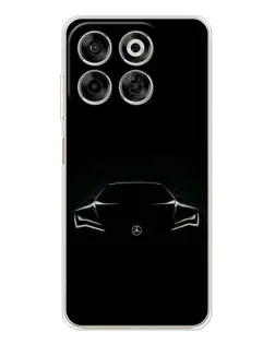 Чехол для ZTE Nubia V70 с картинкой «Mercedes — силуэт авто» Чехол для ZTE Nubia V70 с картинкой «Mercedes — силуэт авто»