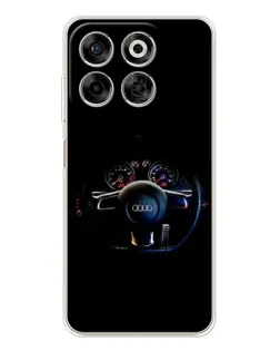 Чехол для ZTE Nubia V70 с картинкой «Салон Audi — руль»