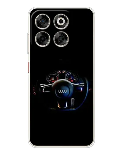 Чехол для ZTE Nubia V70 с картинкой «Салон Audi — руль»