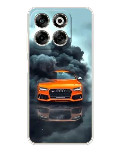 Чехол для ZTE Nubia V70 с картинкой «Audi в облаках дыма»