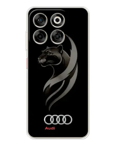 Чехол для ZTE Nubia V70 с картинкой «Графика — пантера и Audi»