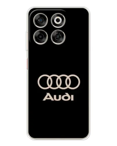 Чехол для ZTE Nubia V70 с картинкой «Audi — золотой логотип»