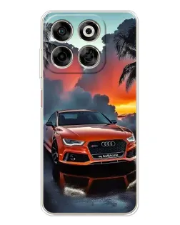 Чехол для ZTE Nubia V70 с картинкой «Audi — закат»