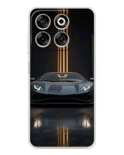 Чехол для ZTE Nubia V70 с картинкой «Lamborghini золотые линии»