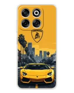 Чехол для ZTE Nubia V70 с картинкой «Желтый Lamborghini город» Чехол для ZTE Nubia V70 с картинкой «Желтый Lamborghini город»
