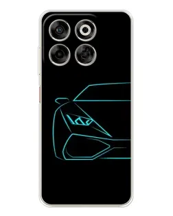Чехол для ZTE Nubia V70 с картинкой «Голубой силуэт Lamborghini» Чехол для ZTE Nubia V70 с картинкой «Голубой силуэт Lamborghini»