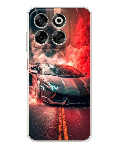 Чехол для ZTE Nubia V70 с картинкой «Lamborghini красный дым»