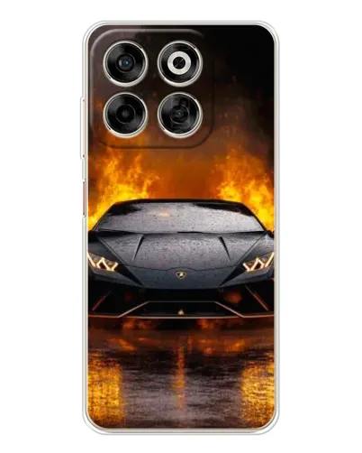 Чехол для ZTE Nubia V70 с картинкой «Lamborghini в огне»