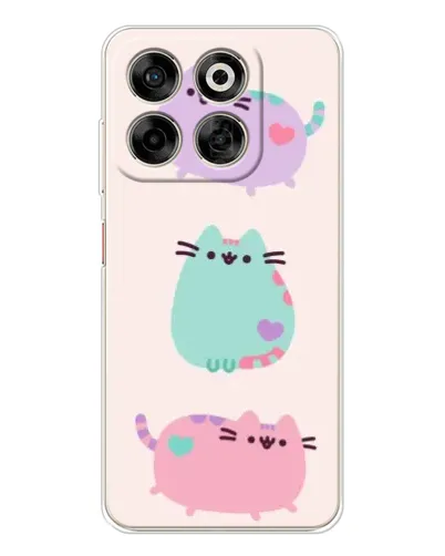 Чехол для ZTE Nubia V70 с картинкой «Pusheen трио» Чехол для ZTE Nubia V70 с картинкой «Pusheen трио»