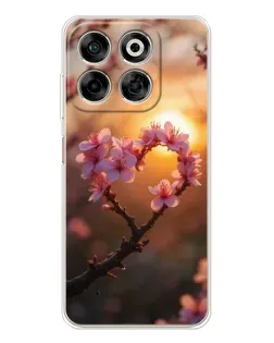 Чохол для ZTE Nubia V70 з картинкою «Рожевий цвіт сердечко на тлі заходу» Чохол для ZTE Nubia V70 з картинкою «Рожевий цвіт сердечко на тлі заходу»