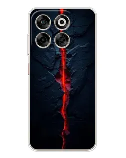 Чехол для ZTE Nubia V70 с картинкой «Kрасная лавовая трещина»