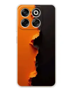 Чехол для ZTE Nubia V70 с картинкой «Оранжевый разлом»
