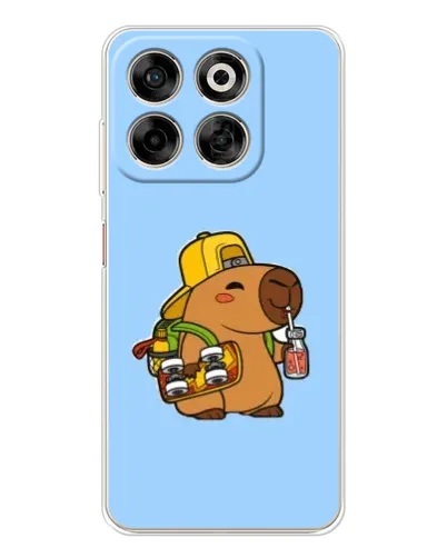Чехол для ZTE Nubia V70 с картинкой «Капибара на скейте»