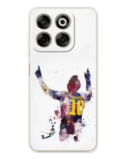 Чехол для ZTE Nubia V70 с картинкой «Акварельный Месси Барселона»