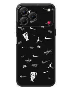 Чехол для ZTE Nubia V80 Design с картинкой «Nike Black Pattern»