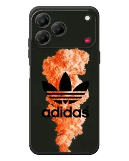 Чехол для ZTE Nubia V80 Design с картинкой «Оранжевый дым Adidas»