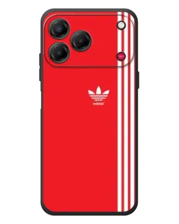 Чехол для ZTE Nubia V80 Design с картинкой «Красный минимализм Adidas»