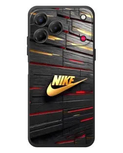 Чехол для ZTE Nubia V80 Design с картинкой «Золотой Nike на металле»