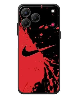 Чехол для ZTE Nubia V80 Design с картинкой «Красные брызги Nike»