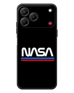 Чехол для ZTE Nubia V80 Design с картинкой «NASA — классика Red Blue»