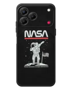 Чехол для ZTE Nubia V80 Design с картинкой «NASA — шагаем по Луне»