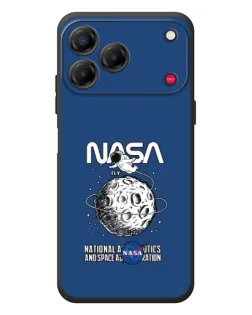 Чехол для ZTE Nubia V80 Design с картинкой «NASA — лунная миссия»