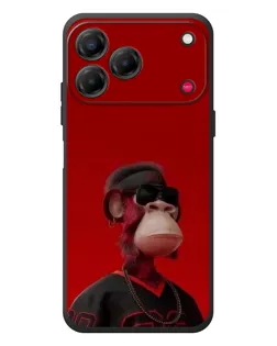 Чехол для ZTE Nubia V80 Design с картинкой «Bored Ape в красном»