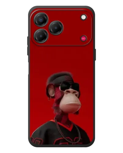 Чехол для ZTE Nubia V80 Design с картинкой «Bored Ape в красном» Чехол для ZTE Nubia V80 Design с картинкой «Bored Ape в красном»