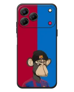 Чехол для ZTE Nubia V80 Design с картинкой «Bored Ape — фанат Барсы»