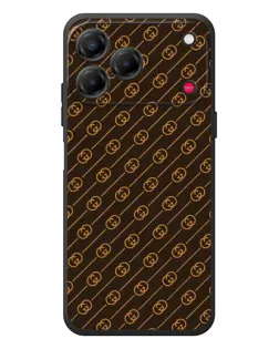 Чохол для ZTE Nubia V80 Design з картинкою «Gucci — золоті діагоналі»