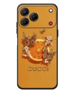 Чохол для ZTE Nubia V80 Design з картинкою «Gucci — золоті метелики»
