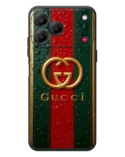 Чохол для ZTE Nubia V80 Design з картинкою «Gucci — фірмова смуга та золото»