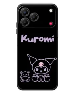 Чохол для ZTE Nubia V80 Design з картинкою «Kuromi — чорний мінімалізм»