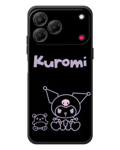Чехол для ZTE Nubia V80 Design с картинкой «Kuromi — черный минимализм»