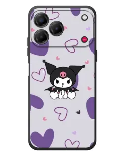 Чехол для ZTE Nubia V80 Design с картинкой «Kuromi и лавандовые сердца»