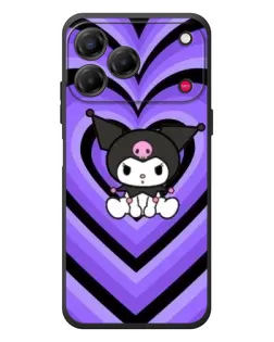 Чехол для ZTE Nubia V80 Design с картинкой «Kuromi и фиолетовые сердца»