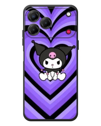 Чехол для ZTE Nubia V80 Design с картинкой «Kuromi и фиолетовые сердца»