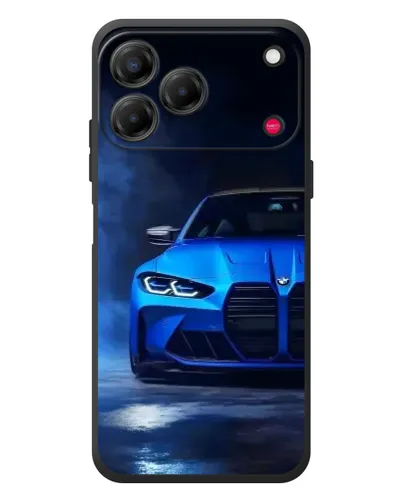 Чехол для ZTE Nubia V80 Design с картинкой «Голубая BMW M4»