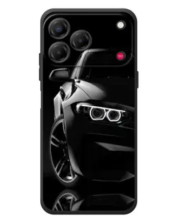 Чехол для ZTE Nubia V80 Design с картинкой «Черная BMW — профиль»