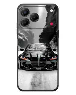 Чехол для ZTE Nubia V80 Design с картинкой «BMW — акварельный дрифт»