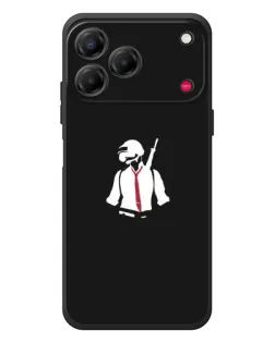 Чехол для ZTE Nubia V80 Design с картинкой «PUBG — силуэт воина»
