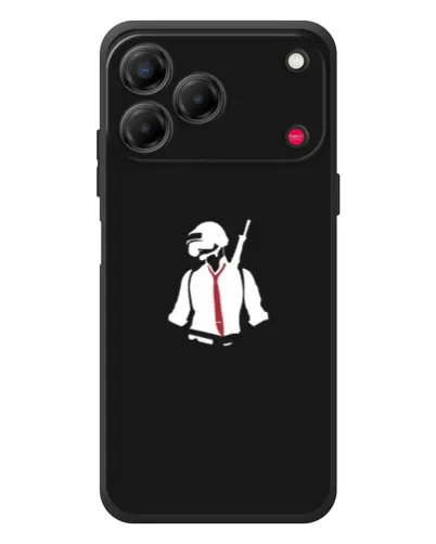 Чехол для ZTE Nubia V80 Design с картинкой «PUBG — силуэт воина»