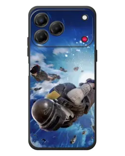 Чехол для ZTE Nubia V80 Design с картинкой «Десант PUBG — прыжок»