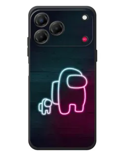 Чехол для ZTE Nubia V80 Design с картинкой «Among Us неон-арт»