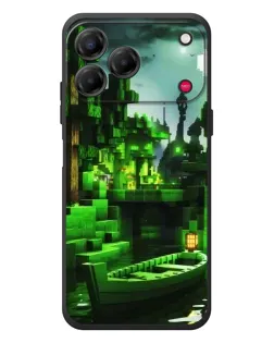 Чехол для ZTE Nubia V80 Design с картинкой «Minecraft лесной пейзаж»