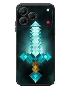Чехол для ZTE Nubia V80 Design с картинкой «Алмазный меч неон»