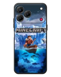 Чехол для ZTE Nubia V80 Design с картинкой «Minecraft ледяной мир»