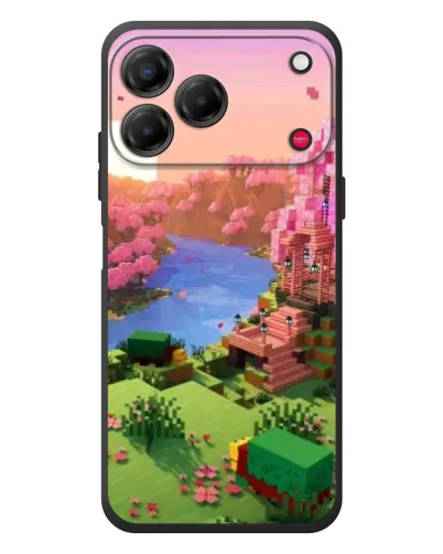 Чехол для ZTE Nubia V80 Design с картинкой «Розовое дерево Minecraft»