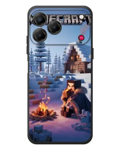 Чехол для ZTE Nubia V80 Design с картинкой «Зимний Minecraft»