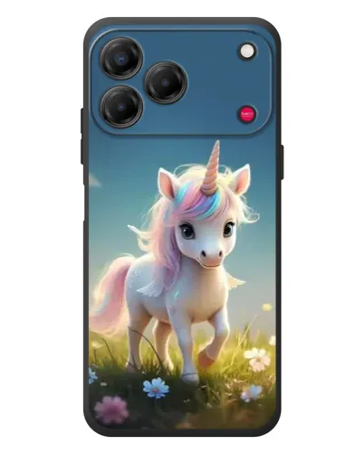 Чехол для ZTE Nubia V80 Design с картинкой «Единорог на поляне»